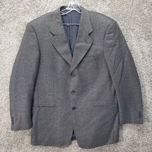 Vito Rufolo Mens 43 LN Blazer Made in Italy Lessona Silk Wool Blend Mod Torino